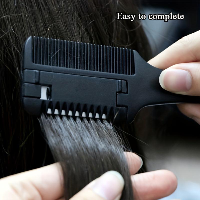 1 Professional 2-in-1 Shaving and Hair Styling Comb - Preloaded Blades, Ergonomic Black Handle, ABS & Stainless Steel Materials, Sulfate Free Formula