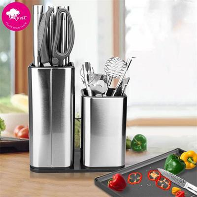Storage Knife Rack Stainless Steel Knife Rack Drainable Knife Rack Size Kitchen Knife Block Kitchen Supplies Storage Rack