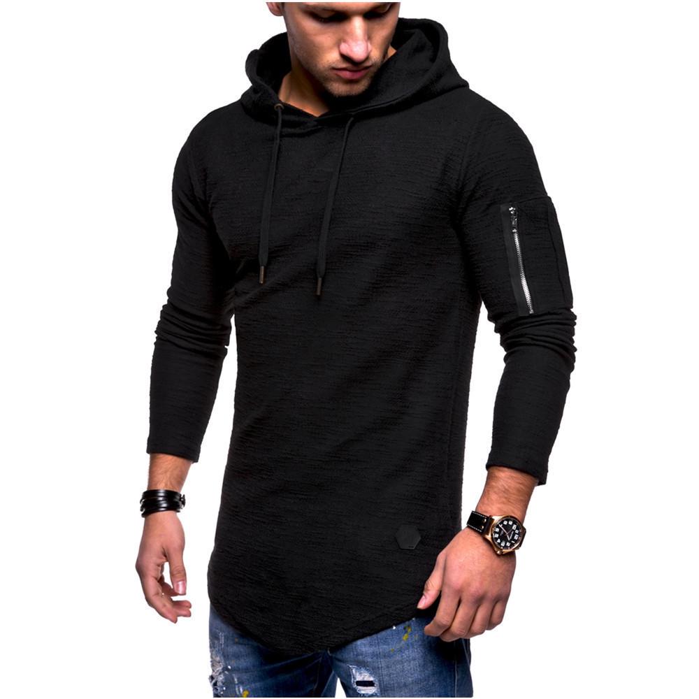 Men's Jacquard Patchwork Zipper Hoodie - Round Neck, Long Sleeve, European American Style
