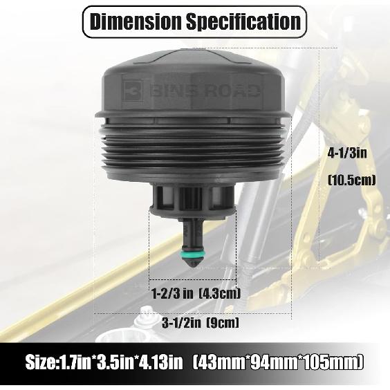 Ölfiltergehäusedeckel 11427525334 Kompatibel mit BMW E60 E90 E92 F10 E82 E83 E70 X1 X3 X4 X5 X6 Z4 335i 340i 420i 428i 435i 528i 535i 640i M3
