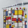 Modern Abstract Art Shower Curtain Van Gogh Style Geometric Pattern Waterproof Fabric Bathroom Decor Set