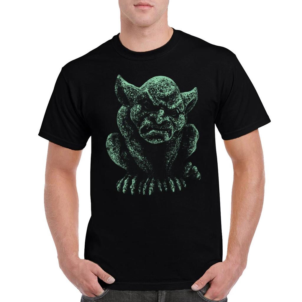 Gargoyle T-Shirt haunted House Bats creepy Halloween Gothic birthday gift