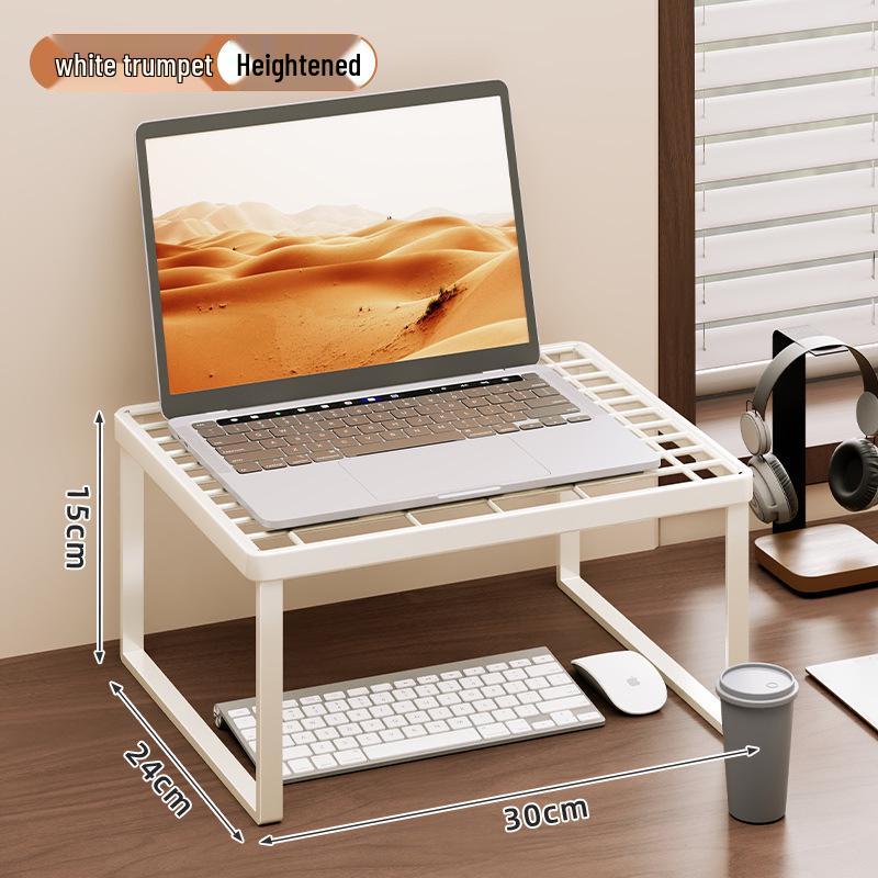 Iron Art Desktop Laptop Stand with Cooling Base and Monitor Bracket