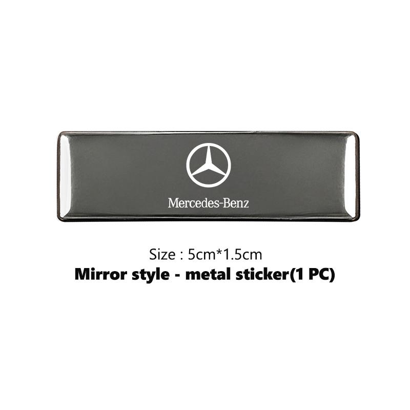 

For Benz Aluminum Alloy Car Logo Trunk Decal Emblem Decoration Sticker Accessories AMG Exclusive A C E R V Class CLA CLS C180