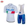 Weißes Radsporttrikot-Set Ropa Ciclismo Herren Kurzarm Team Bike Wear Trikot-Set Trägerhose Gelpolster MTB
