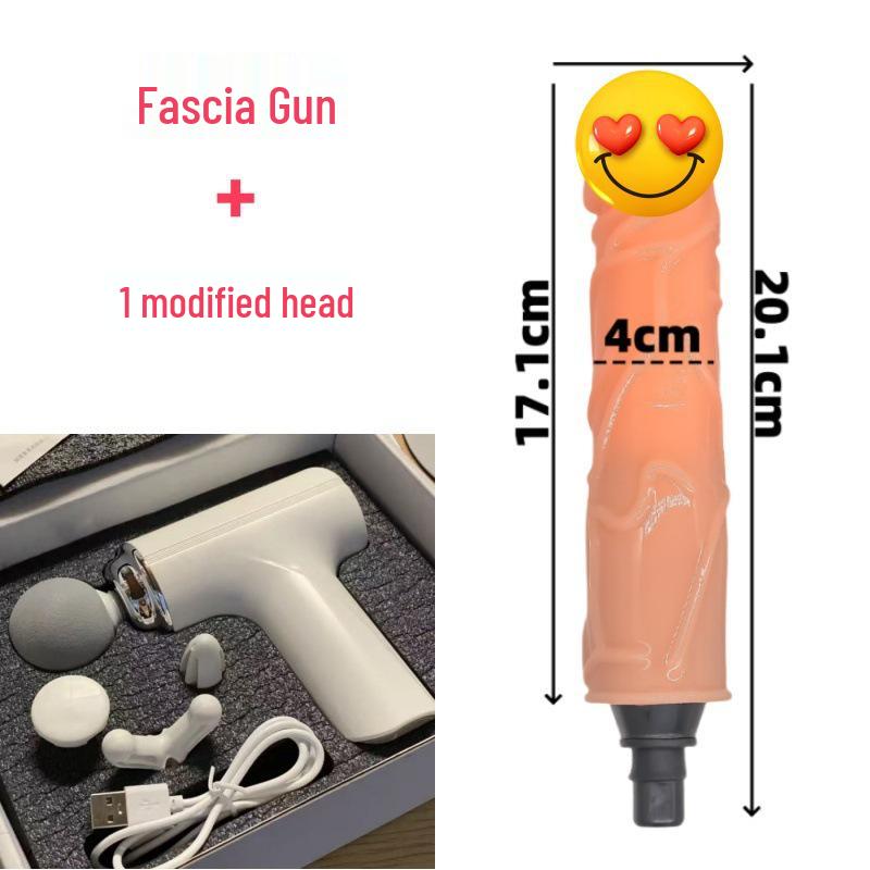 Testa Massaggiante per Pistola Fasciale Dildo - Prodotto per Adulti Femminili con Doppia Interfaccia
