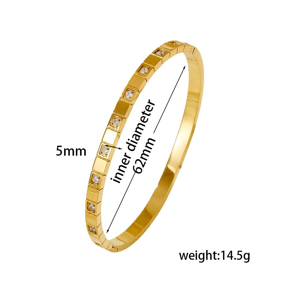 2026 Personalized Diamond-encrusted Diamond Bracelet, Simple European and American Ins Style High-end Niche Fashion Jewelry
