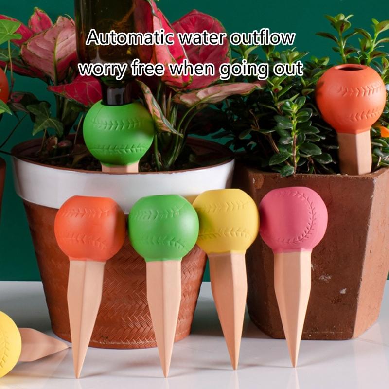 4Pcs Plant Watering Devices Self Watering Spikes Plant Waterer Self Watering Terracotta Spikes Automatically Water