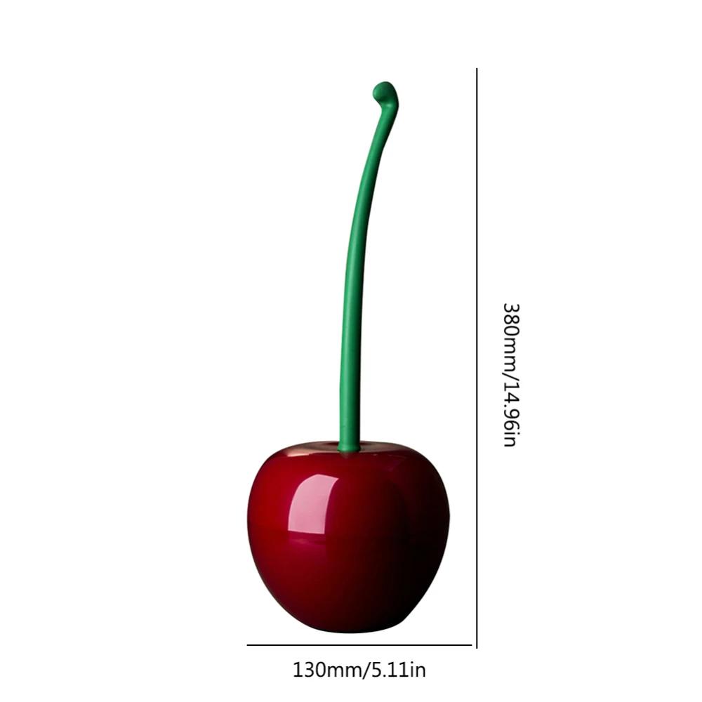 

Длинная ручка щетка для чистки ванной комнаты креативный набор ершиков в форме вишни для уборки угла ванной комнаты ершик для унитаза красный