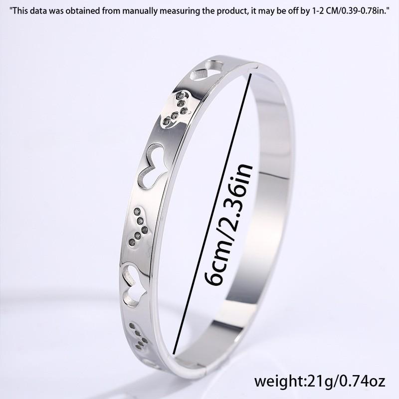 Starry Sky Full Diamond Titanium Steel Bracelet – Versatile, No-Fade Silver Women's Fashion Accessory