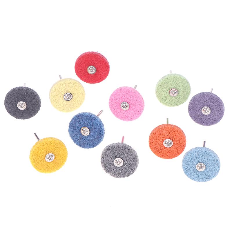 Abrasive Disc Set 3/32''-2.35mm Handle For Cleaning Sanding Descaling Deburring Metal Wood Stone Nylon Fiber Polishing Wheel