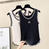 Xiaoxiangfeng Women's Suit Inner Shirt Summer Wear New Suspender Knitted U-neck Sleeveless Shirt