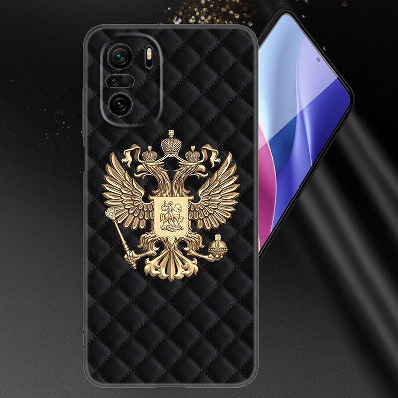 Russia Russian Flags Emblem Phone Case For Xiaomi Mi POCO X3 NFC GT M4 M3 12 11T 10T Pro A3 11 Lite NE 5G 12X 11i F3 Black Cover