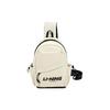 Serie Lifestyle Sportivo Li Ning Borsa a Spalla/Croce/Petto Multifunzionale di Grande Capacità per Studenti e Pendolari Borsa Unisex Bianco Sporco ABDU167-1