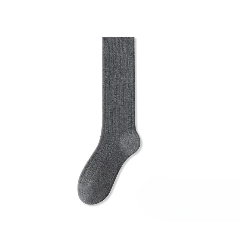 Summer Pure Cotton Mid-calf Socks for Girls In A School Style with Small Leather Shoes and Boneless Socks