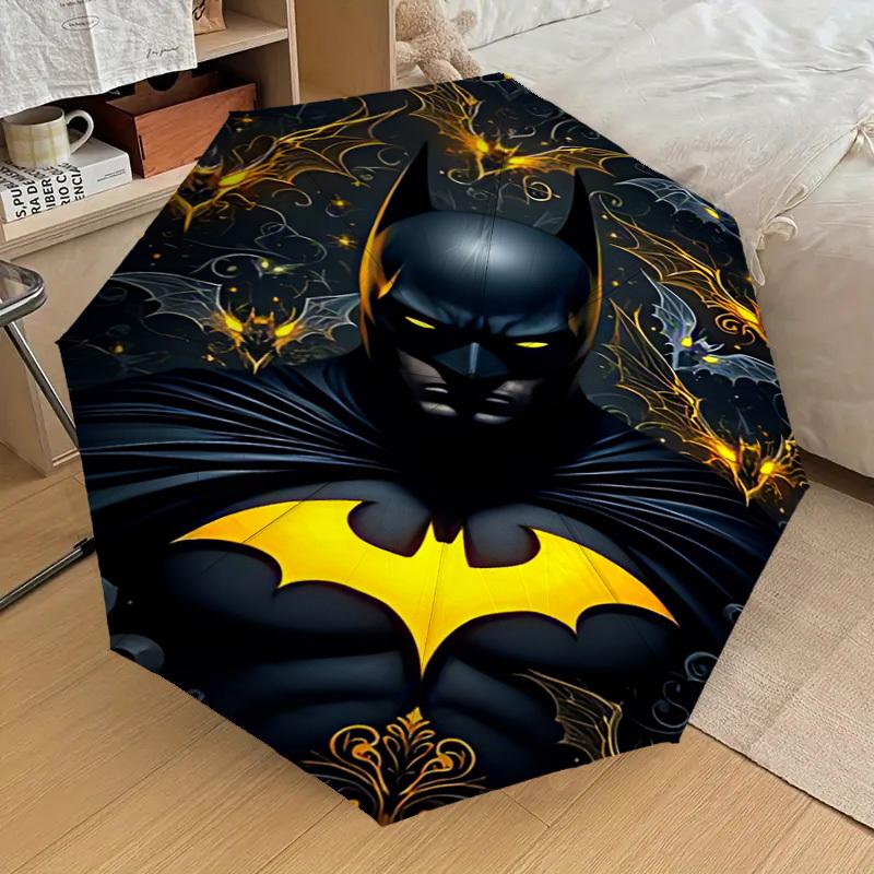 1PC Warner Batman Bat Automatic Open/Close Umbrella with Windproof, 58-Rib Sturdy Canopy, Durable Ribs1275A
