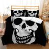 3D Digital Printed Bedding Set, Black Skull Head Series Bedding Cover, Pillowcase, Duvet Cover, AU240 * 270, Extra Large Home Decoration