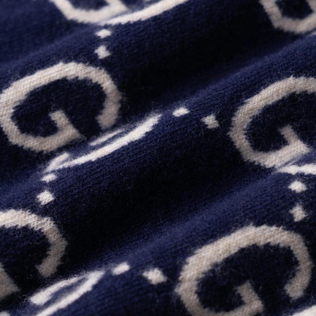 Gucci GG All Over Crewneck Sweater Navy (Unisex) Sweaters 692900 XKCC5 4492
