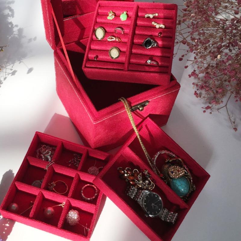 Jewelry Display Box Vintage Retro Jewelry Box Luxury Fashion Organizer Display Showcases Gifts Packaging Supplies