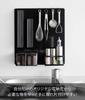 Yamazaki Film Hook Steel Panel, Black, Dimensions: W45 X D1.2 X H50cm (including Film Hook), Tower, Floating Storage, Kitchen Panel, Magnetic