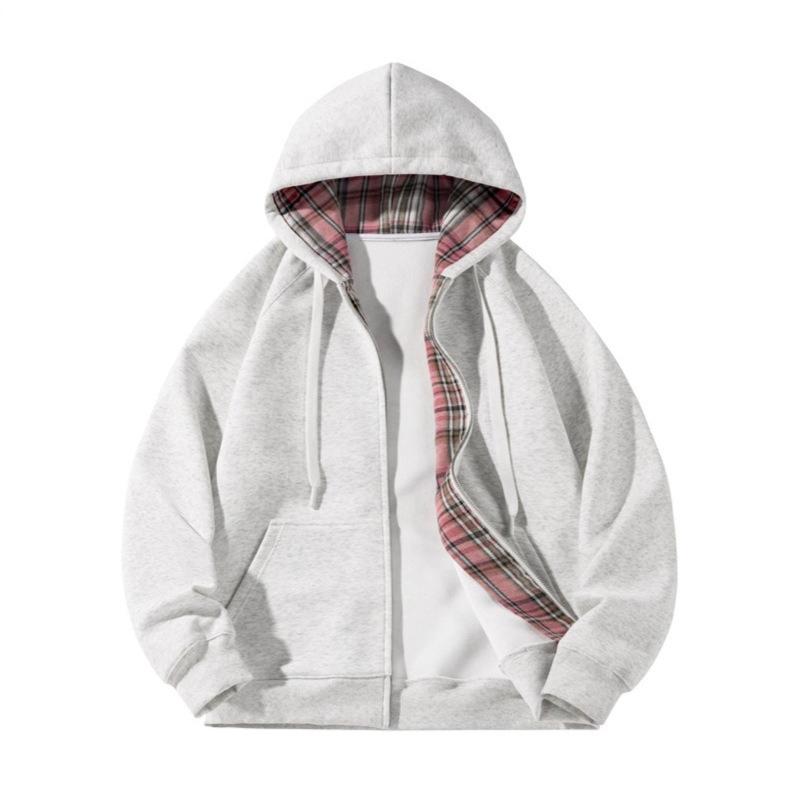 Cotton Hoodie Jacket for Men Casual Long Sleeve Hooded Sweatshirt Jackets Zip Up Vintage Jacket with Pocket Men's Heavyweight Fall Sweatshirts Outwear
