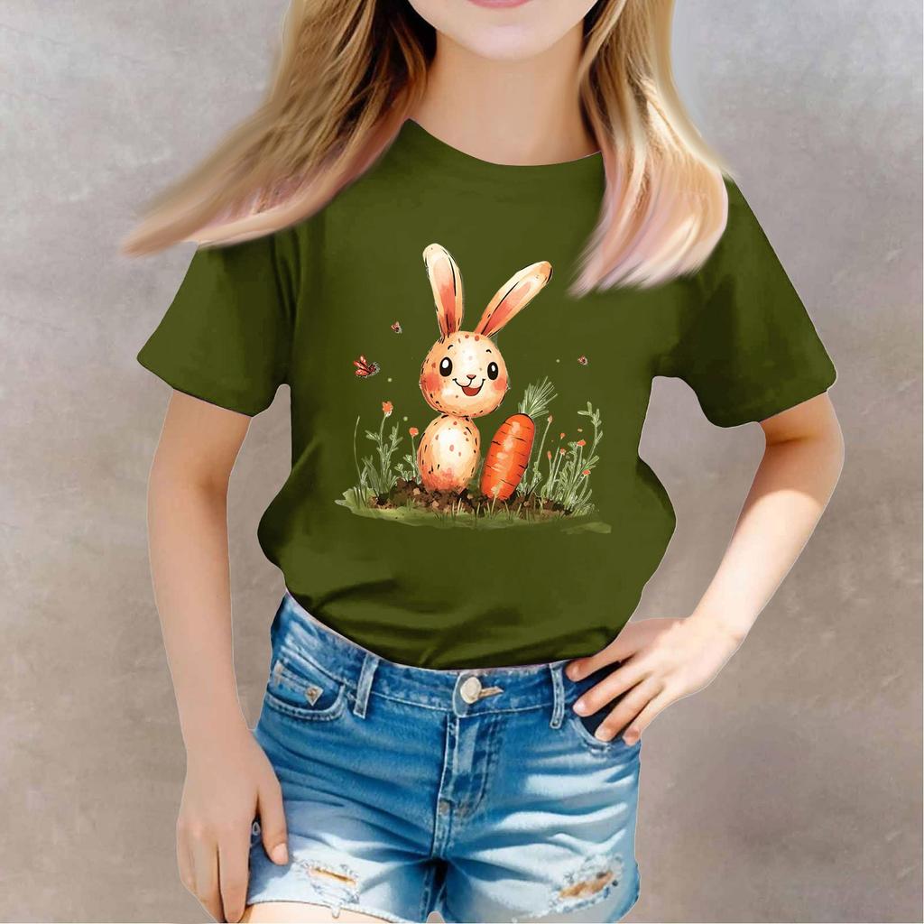 Toddler Girl Boy T-Shirts Kids Top Boys And Girls Printed Short Sleeved T-shirt