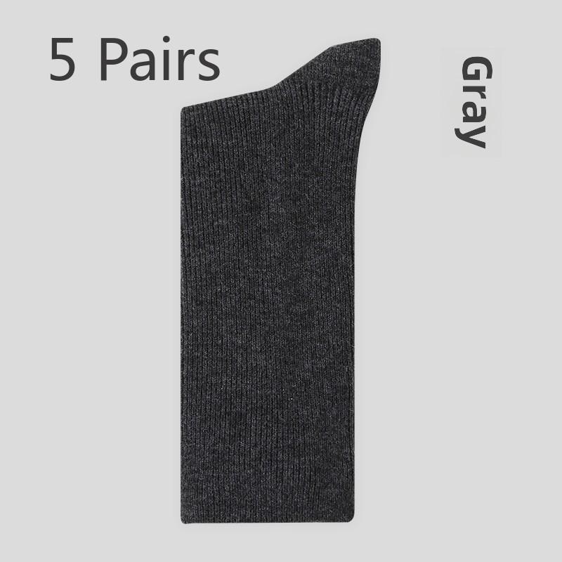 5 Pairs of Wool Socks Women's Winter Mid-tube Socks Double Needle Pile Socks Boneless Women's Winter Warm Stockings