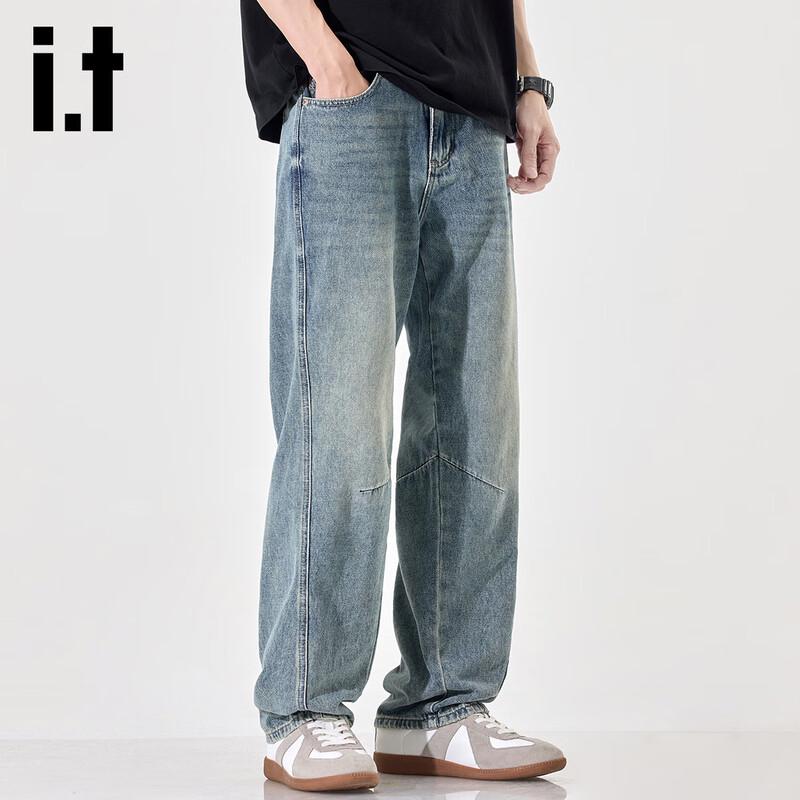 Izzue IT Men's Straight-Leg Casual Denim Jeans