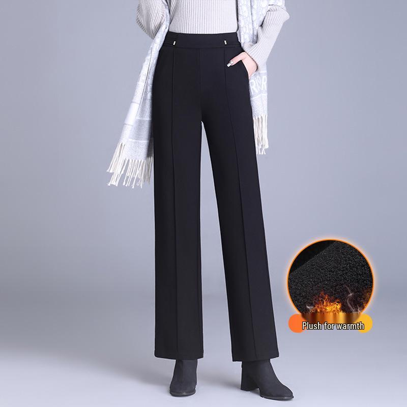 

Fleece-Lined High-Waisted Slimming Women s Straight-Leg Silk Cotton Winter Pants 2026 S 26 (80-92 lbs)