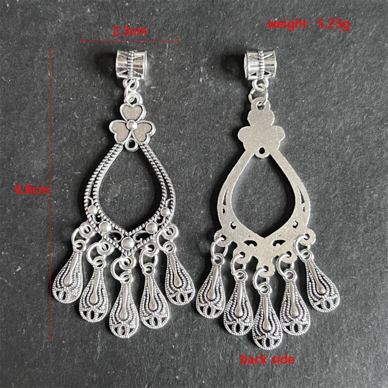 Tibetan silver imitation silver alloy dream catcher fringed pendant pendant DIY handmade bracelet bead string accessories ethnic style jewelry