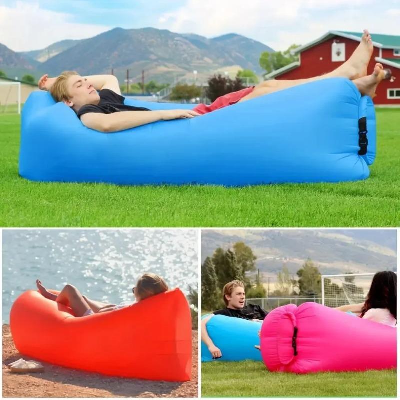 Neues faules faltbares Camping-Luftsofa Tragbarer aufblasbarer Outdoor-Lounger Bequeme Outdoor-Möbel Camping-Luftmatratze