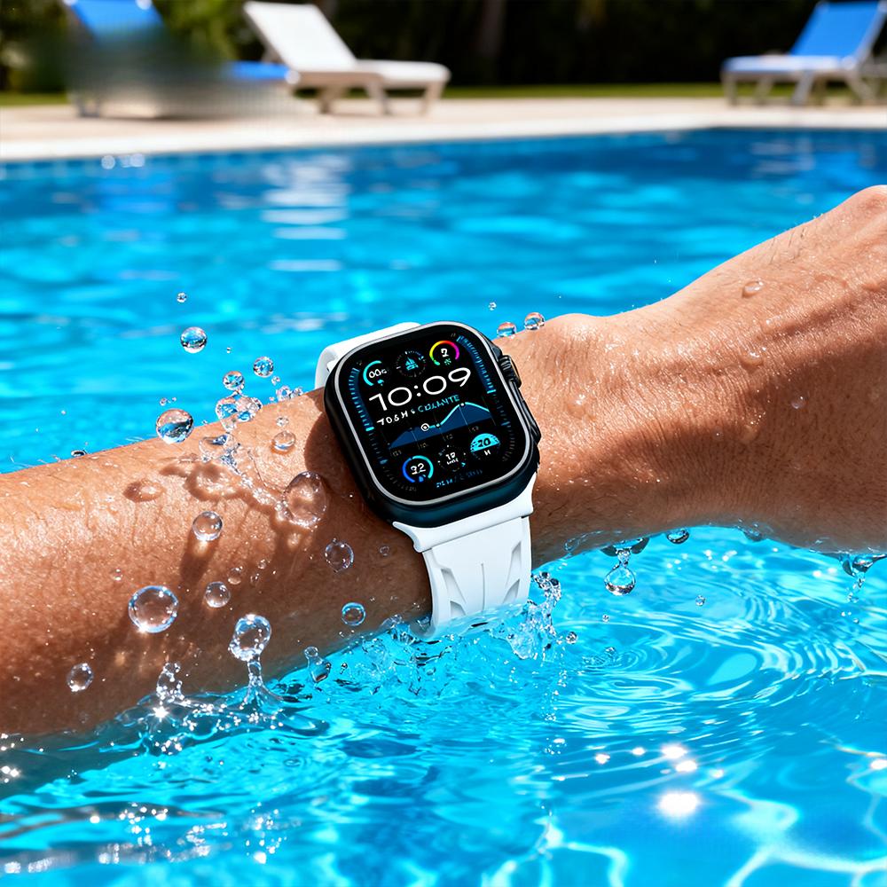 Silicone Bracelet for Apple Watch Ultra 3 2 49mm 46mm 45mm 44mm Sports Luxury Band For Iwatch Series 11 10 9 8 7 6 5 4 Se3 Strap