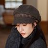 Octagonal Hat Female Autumn and Winter Cap Elegant Fashion Beret British