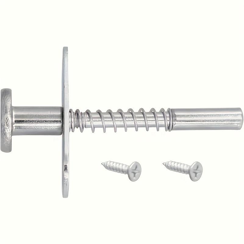 2-Piece Set Spring-Loaded Stainless Steel 6mm Head Door Raising Adjustment Rod Locks Hardware for Doors
