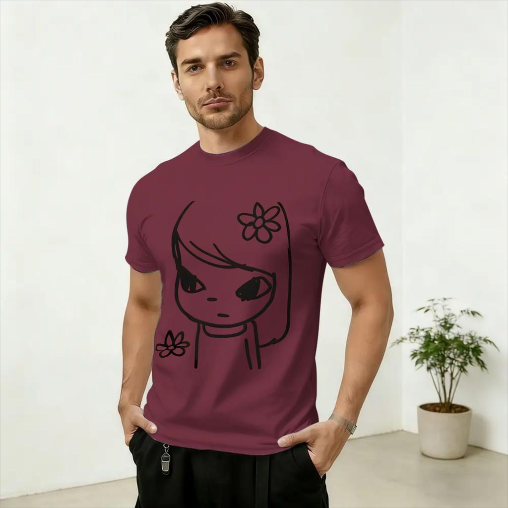 Yoshitomos Naras TShirt for Unisex Novelty 100 Cotton Tee Shirt Round Collar Short Sleeve T Shirt Gift Tops