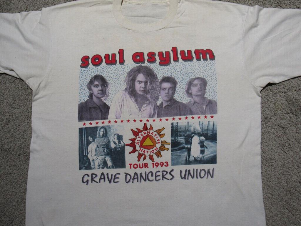 Vtg Soul Asylum Band 1993 Tour Cotton White All Size Unisex Shirt