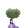 Natural Jade Carved Longevity Lock Pendant - Xiuyu Design