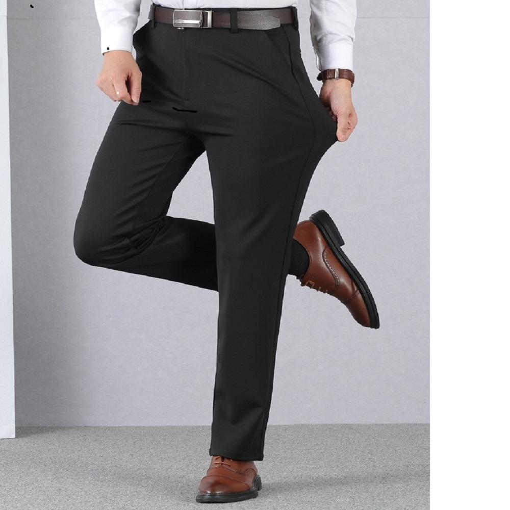 

Ice Silk Быстросохнущие летние тонкие брюки Повседневные брюки Длинные брюки с высокой талией Мужские брюки среднего возраста Эластичные 29 чёрный