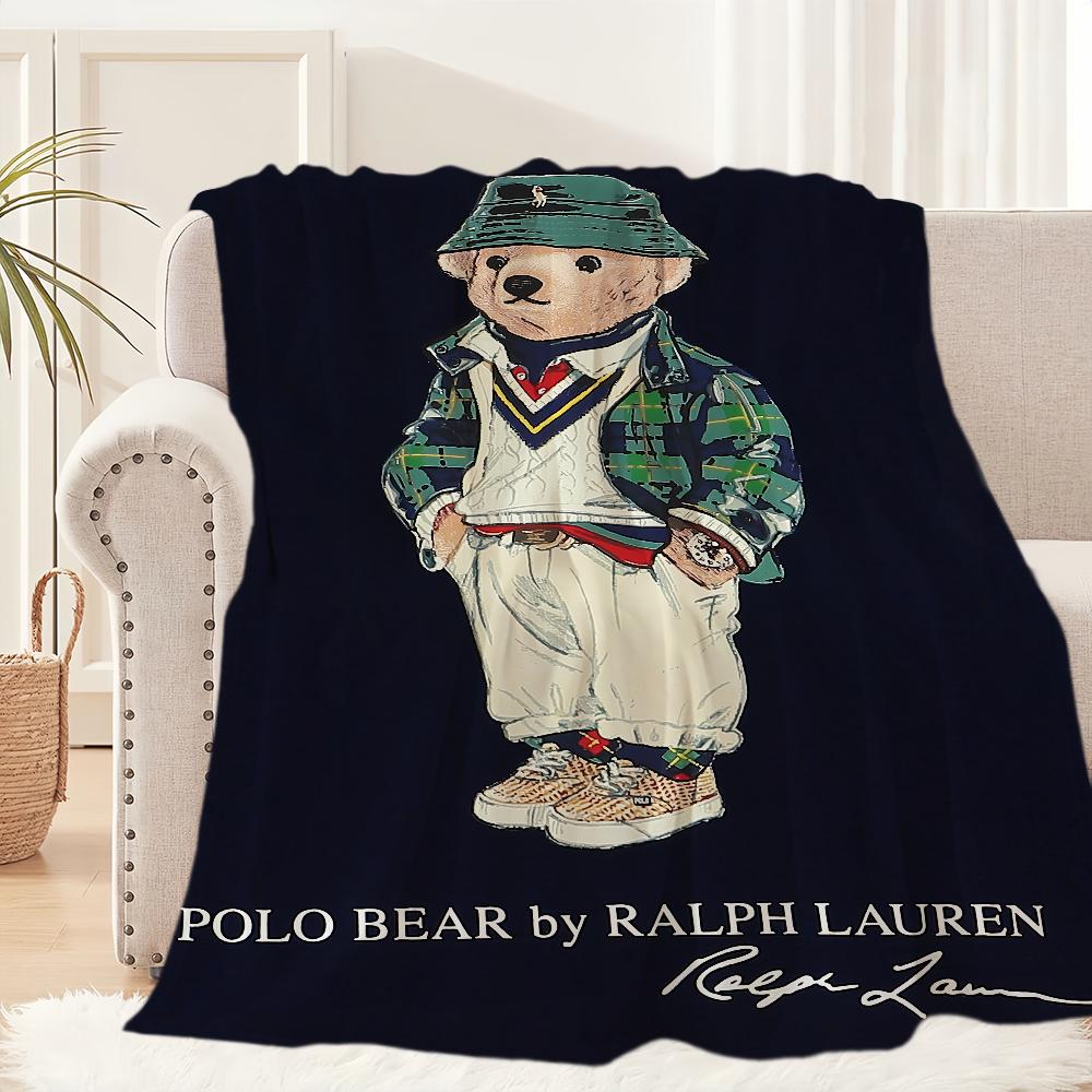 Modische B-Bären Niedliche Decke Plüsch Nickerchen Sofa Teppich für P-POLO-S Wohnzimmer Warmes Büro Schlafzimmer Geburtstag Zuhause Reise Kinder Geschenke