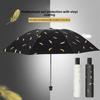 Small Fresh Feather Sunshade Umbrella Rain and Sun Dual-use Umbrella Manual Three Folding Umbrella