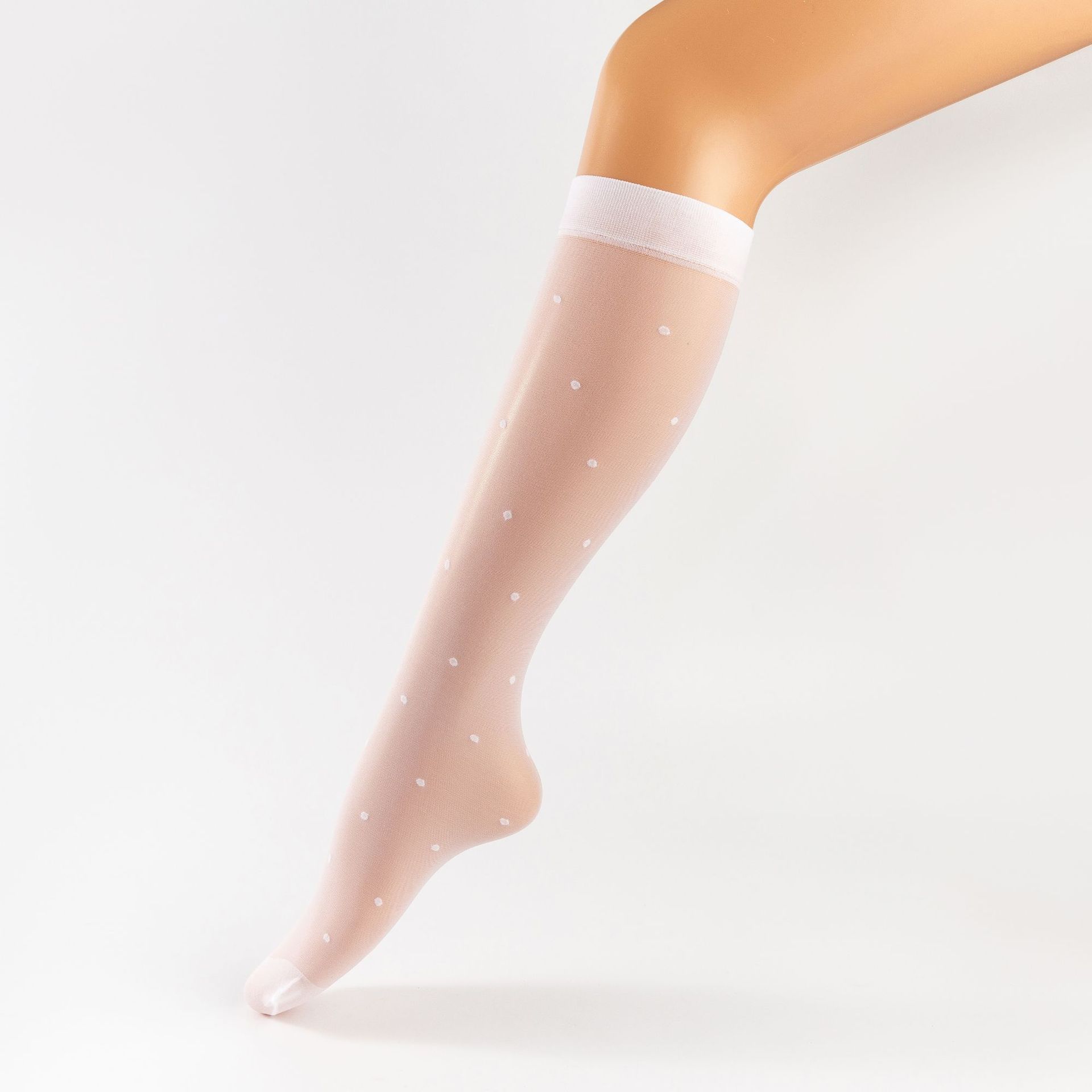 

Sheer Knee High Socks with Polka Dot Pattern Soft Stretchy Material Comfortable Fit for Daily Wear and Special Occasions One Size