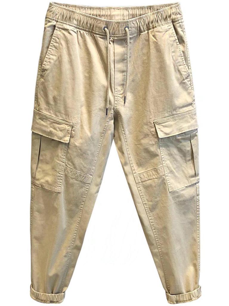 Men's Durable Construction Overalls: Loose-Fit, Large-Size, Spring/Autumn Work Pants for Labor Protection.
