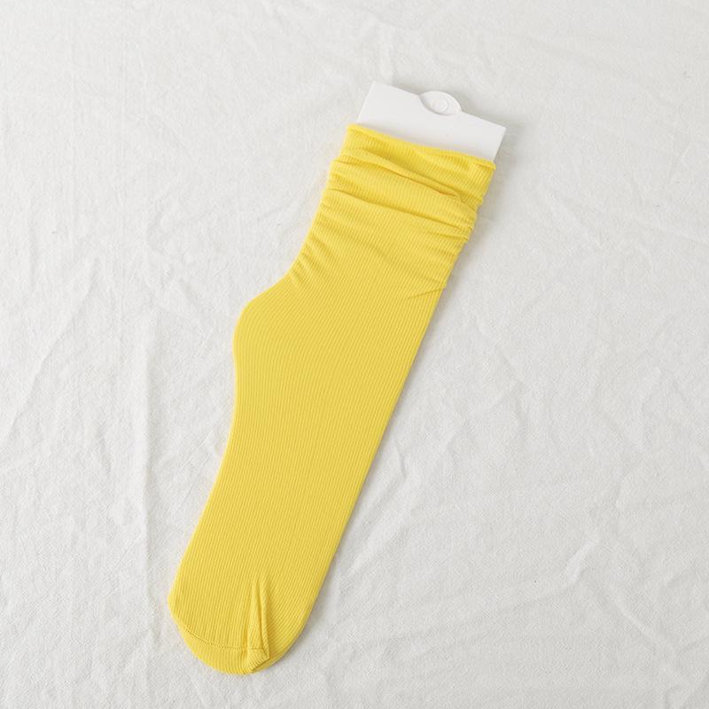 Bingbing Women's Trendy Mid-Calf Scrunched Socks - Summer To Autumn Versatile Style