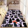 Various cute black cartoon cats carpet Yoga living room room decor children's crawling mat doormat area rug games mat