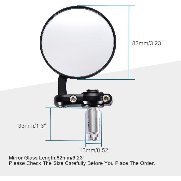 

GOOFIT 7/8” 22mm Motorcycle Rear View Side Round Bar End Mirror Handlebar Rearview Mirrors Replacement for Scooter Most Pack of 2