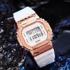 Tecnologia Nera Orologio Quadrato Galvanizzato Stile Femminile Semplice Temperamento Studente delle Medie Orologio da Uomo Impermeabile Luminoso Orologio Elettronico