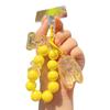 Keychain Strong Load-Bearing Macaron Color Beads Key Chain with Glitter Cicada Pendant Portable Anti-Lost Mobile Phone Chain Bag Hanger