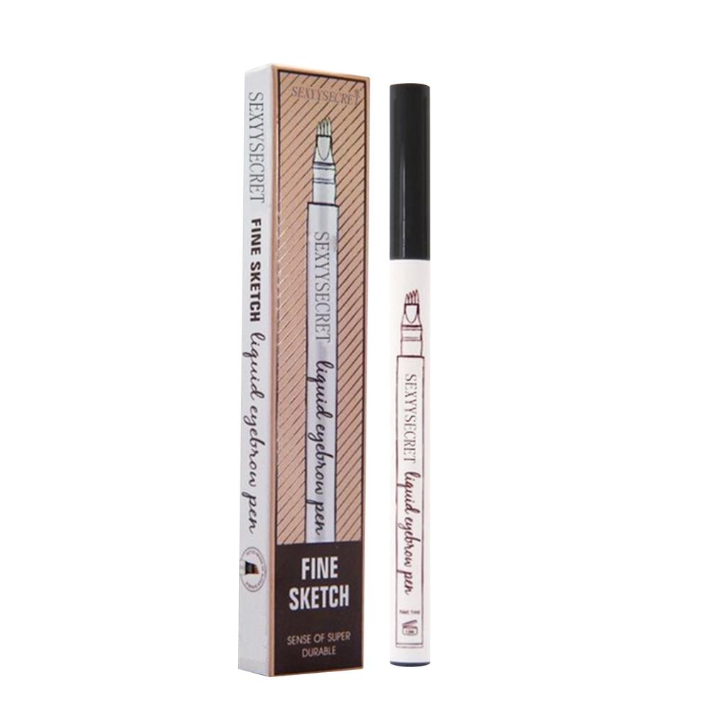 Maquillaje Diario Lápiz de Cejas de Cuatro Puntas para Mujer, Natural Tridimensional 1ml