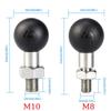 M8/M10 Screw Motorcycle Handlebar Mount Rearview Mirror Ball Head Clamp Base Stainless Steel Phone Holder Handlebar Bolt Bracket