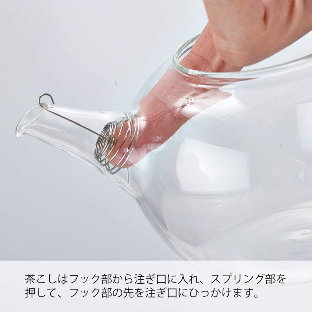 HARIO Asian Round 180ml Teapot Teapot, Shape, Capacity, Heat-Resistant Glass, QSM-1